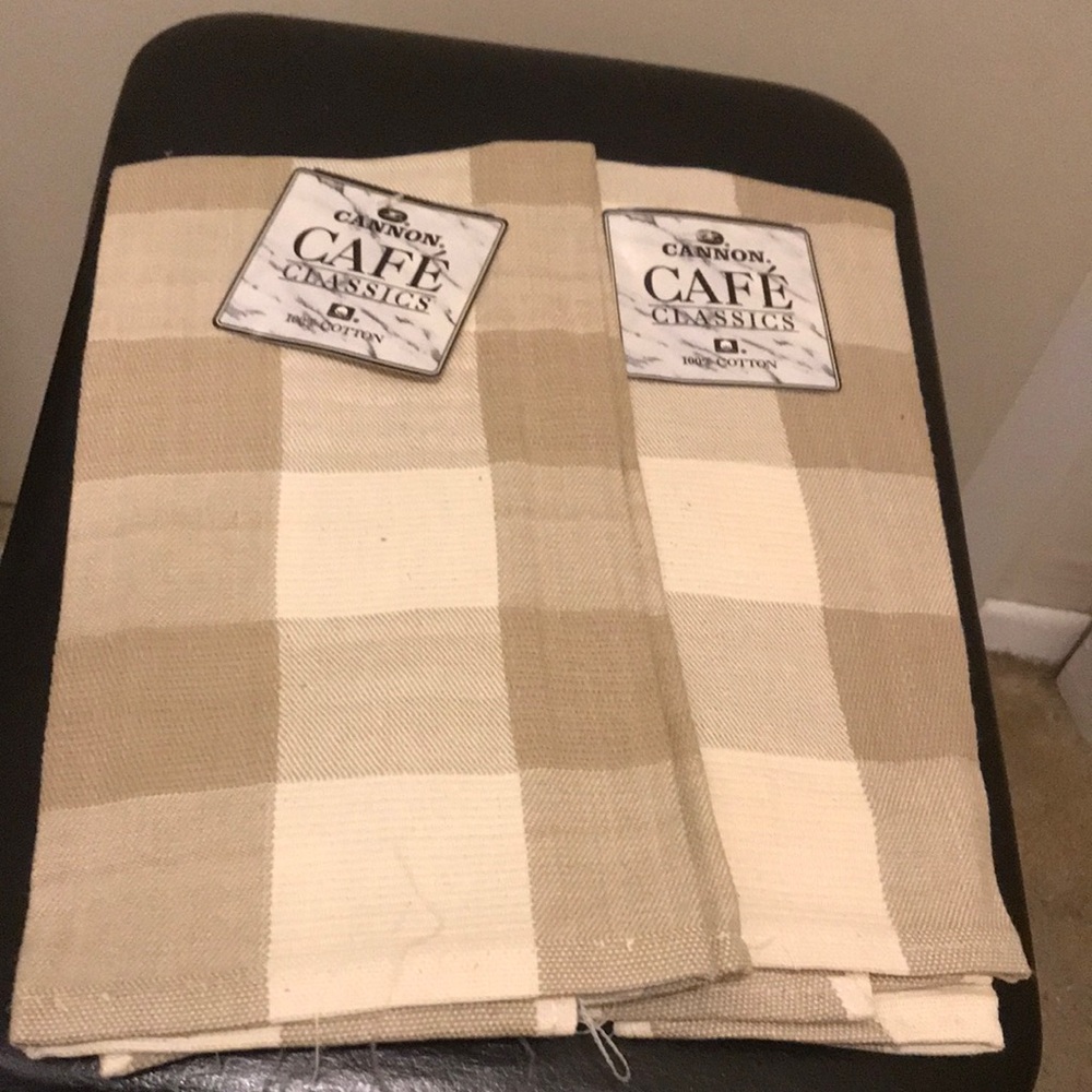 Set of 2 Cannon Café Classics Checkered Dishcloths